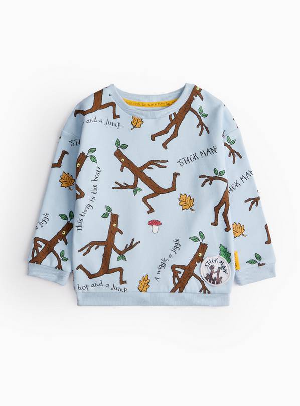 Stick Man Blue Graphic Sweatshirt 1-2 years